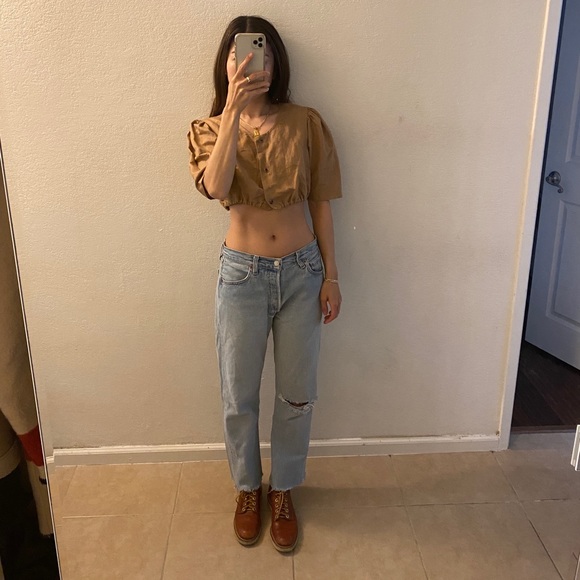 First Rite crop blouse - Picture 3 of 5